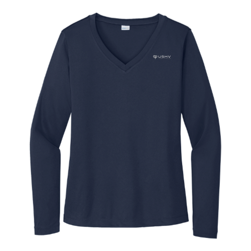 USHV - Sport Tek Ladies Long Sleeve V Neck Competitor Tee