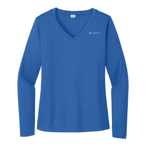 USHV - Sport Tek Ladies Long Sleeve V Neck Competitor Tee