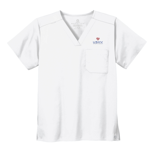 USHV - WonderWink Unisex WorkFlex Chest Pocket V-Neck Top v2