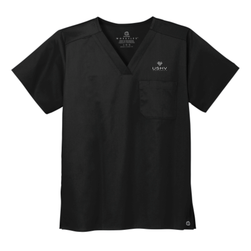 USHV - WonderWink Unisex WorkFlex Chest Pocket V-Neck Top v1