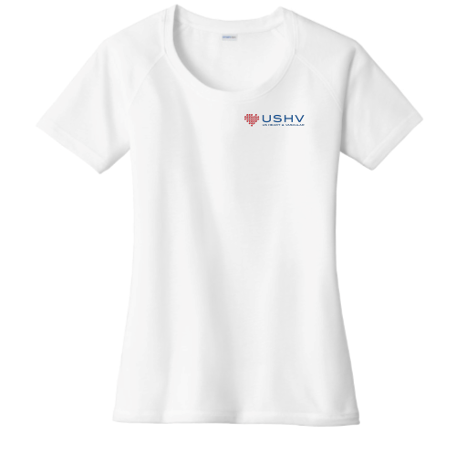 USHV - Sport-Tek Ladies PosiCharge Tri-Blend Wicking Scoop Neck Raglan Tee