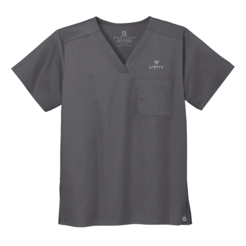 USHV - WonderWink Unisex WorkFlex Chest Pocket V-Neck Top v1