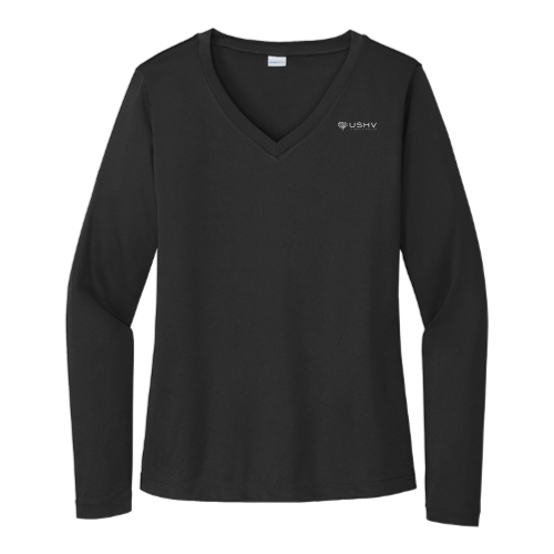 USHV - Sport Tek Ladies Long Sleeve V Neck Competitor Tee